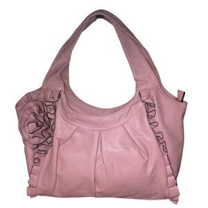 New with out tags vegan pink leather blooming flower for detail #15